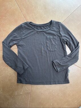 Kyte BABY Long-Sleeve Pocket Tee - Brown